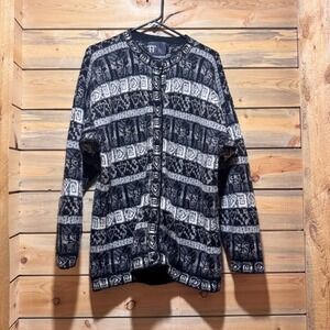 Men's Alpaca Peru Arte Folcklorico Milenario Southwest Pattern Sweater Fits M/L